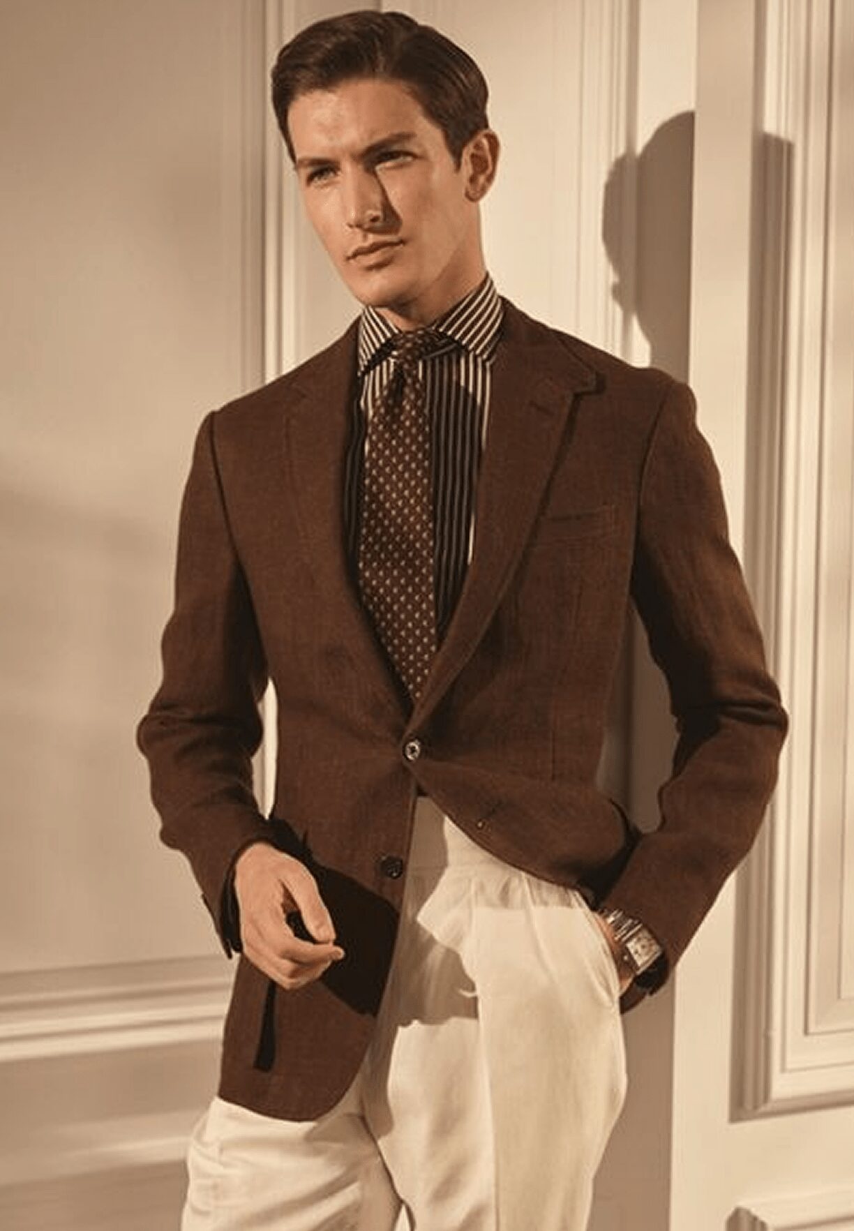 Double Breasted Suit - Grey and blue micro-checked Ventiquattro Plus wool Brunico suit